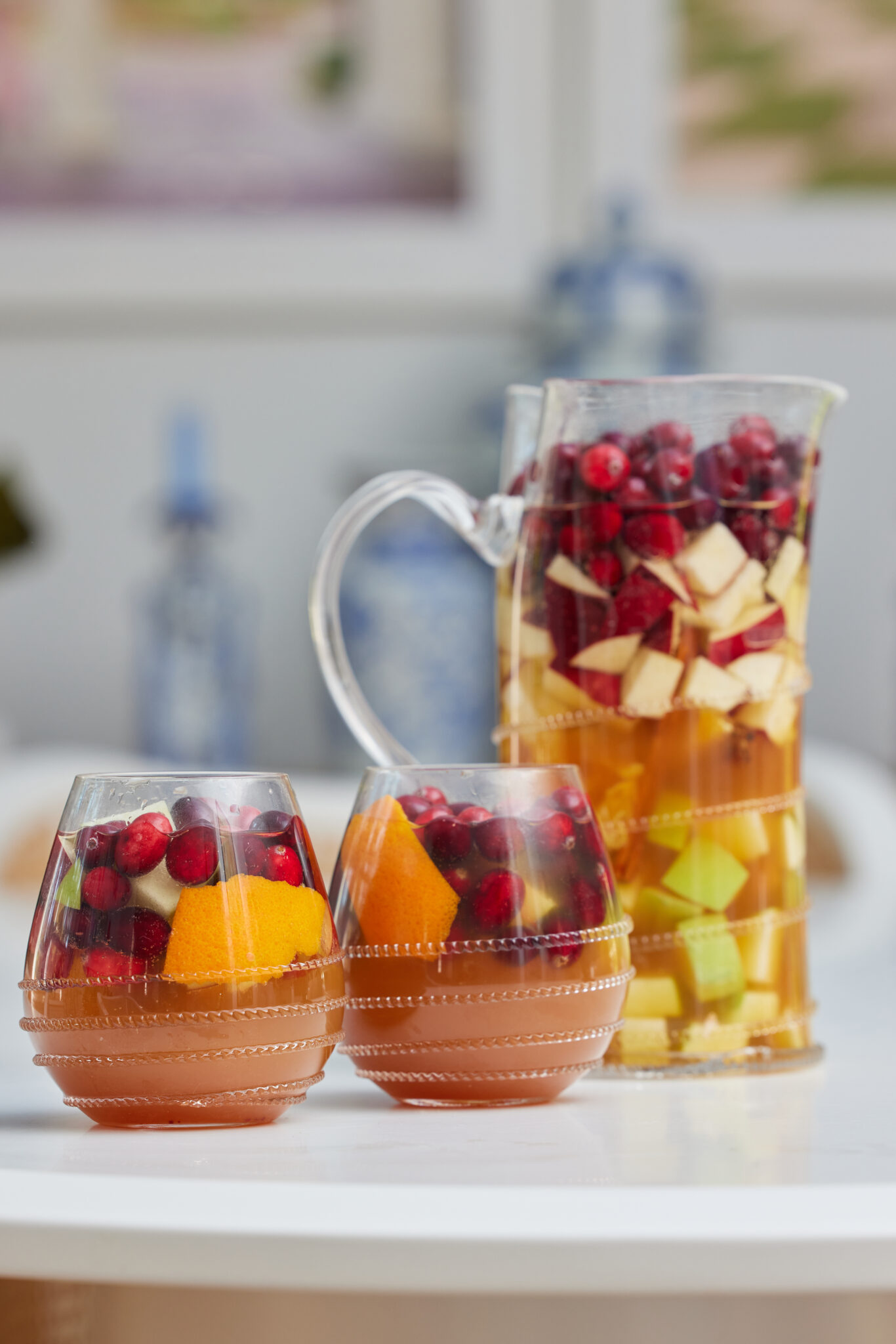 Fall Punch Mocktail & Cocktail - Lemon Stripes